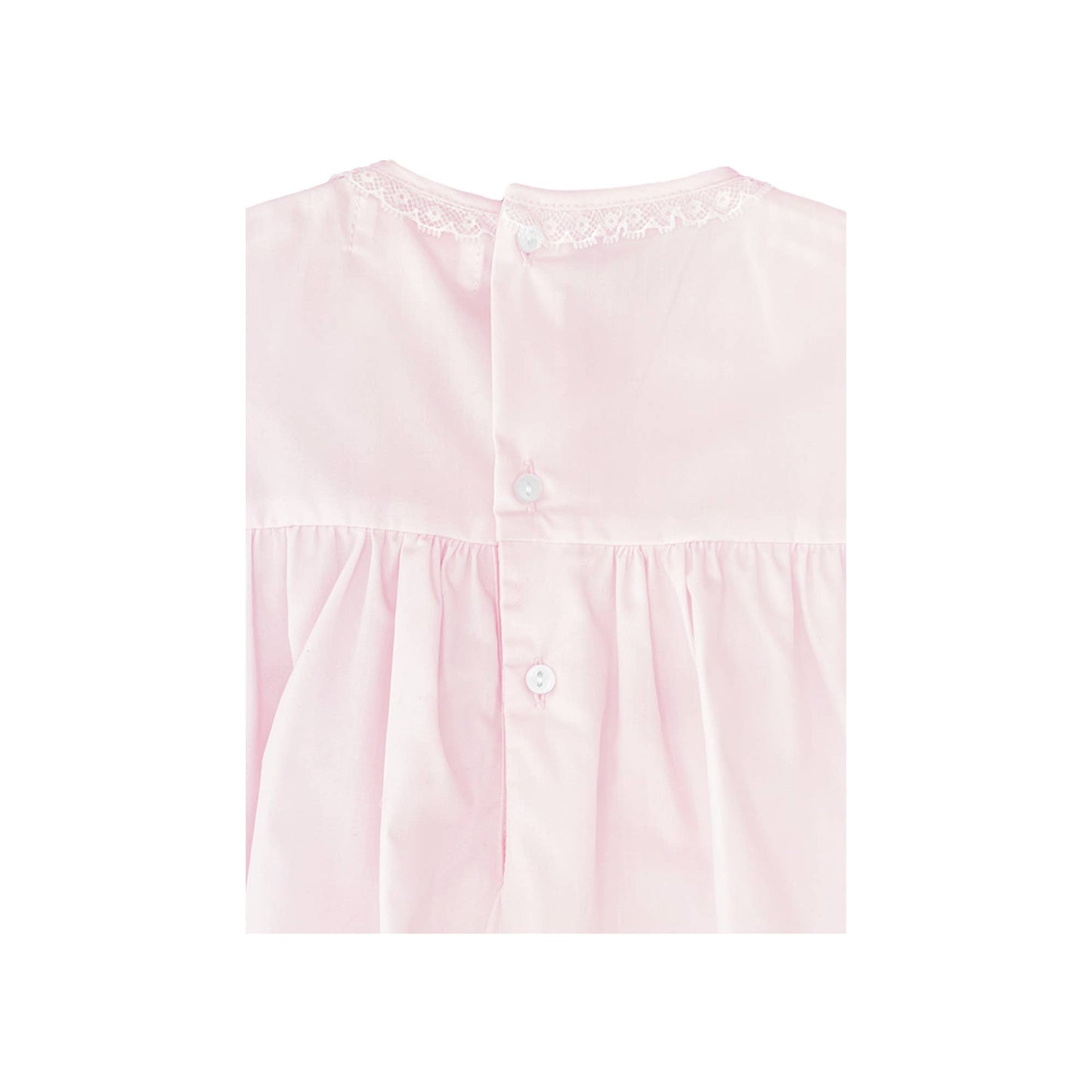 Petit Ami & Zubels - Fully Smocked Dress with French Lace