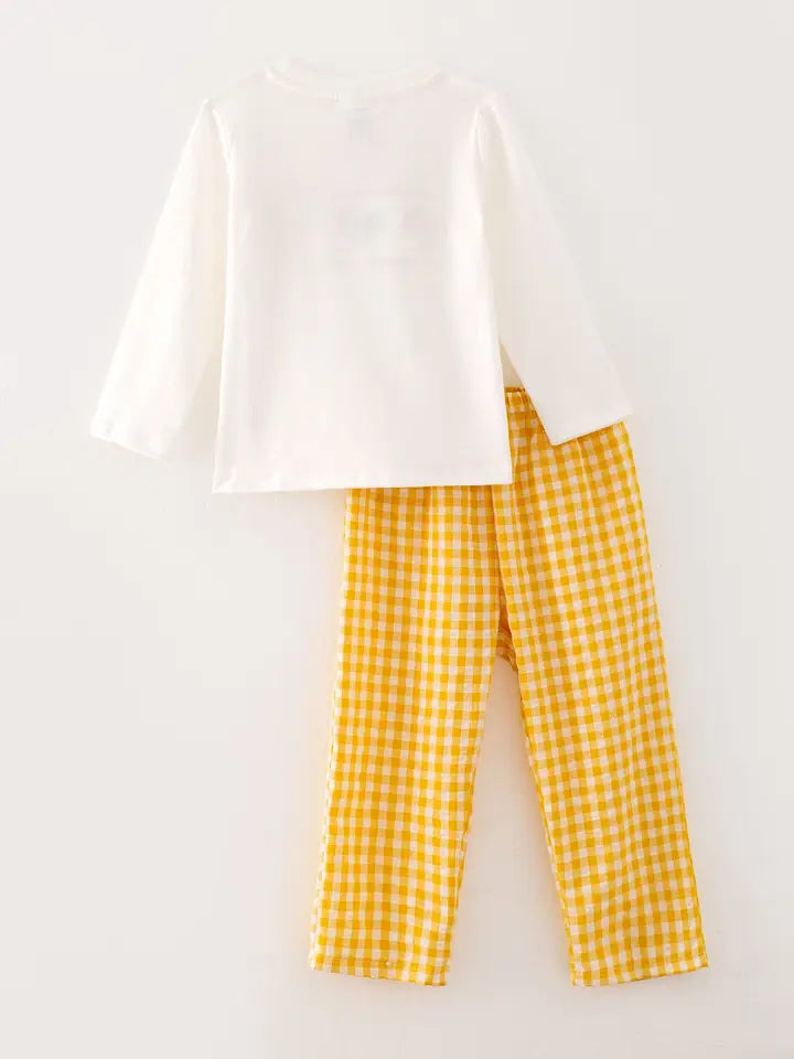 Chicken Smocking Embroidered Boys Matching Outfits