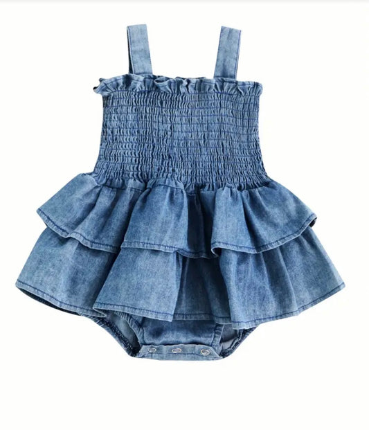 “Susanna” Denim Romper