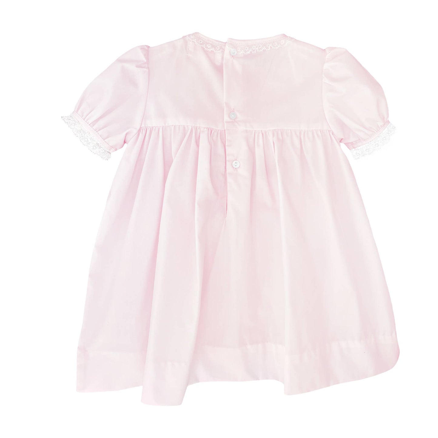Petit Ami & Zubels - Fully Smocked Dress with French Lace