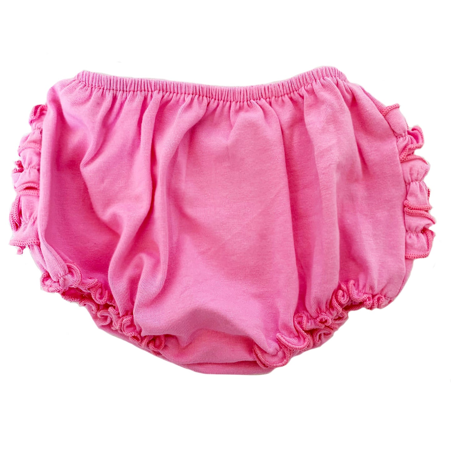 AnnLoren - Girls Pink Knit Ruffled Butt Bloomer Baby Diaper Cover