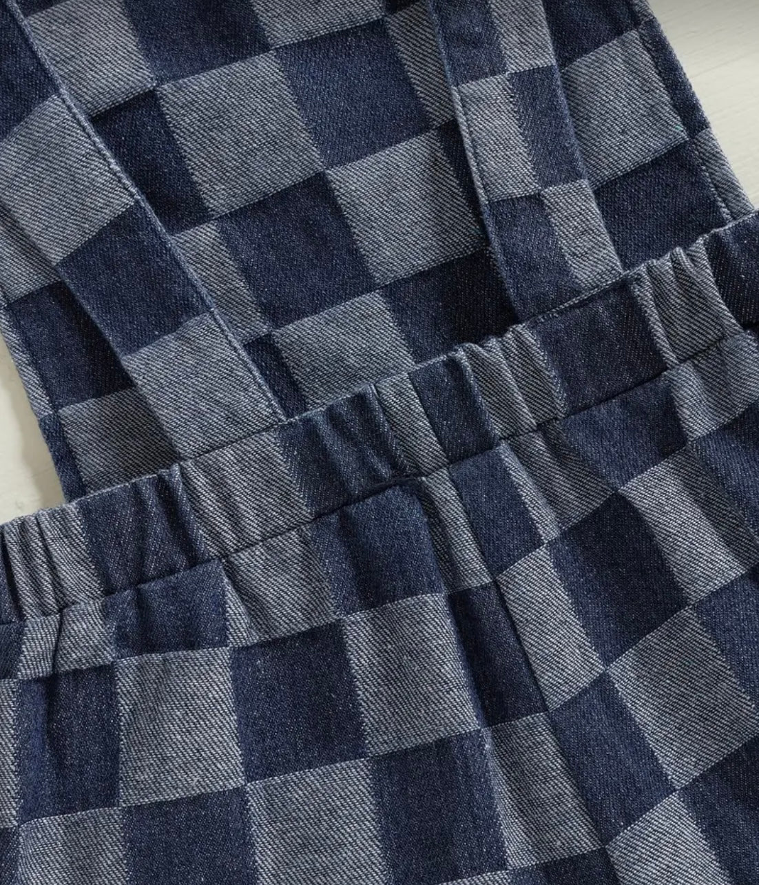 “Truett” Denim Checked overalls