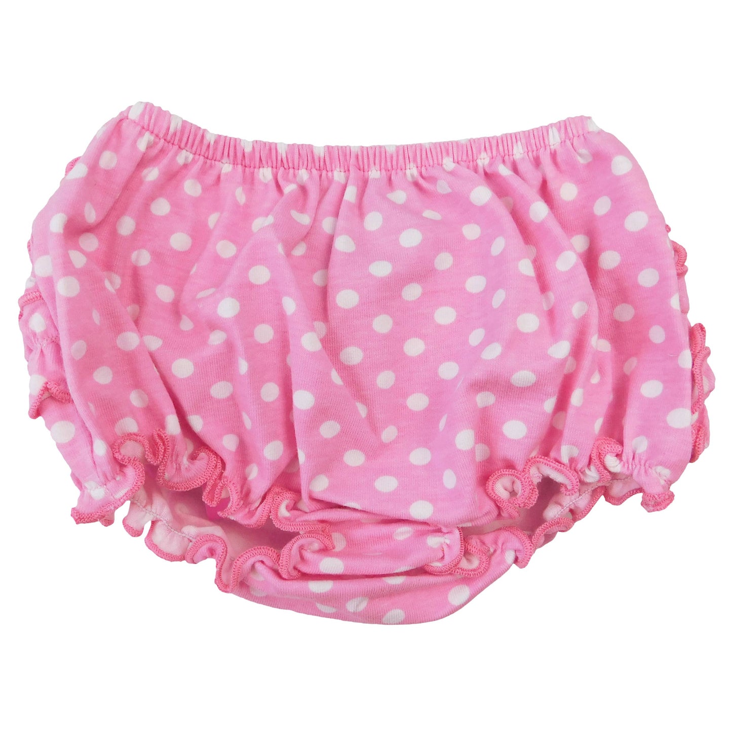 AnnLoren - AnnLoren Baby Girls Pink Polka Dot Ruffled Butt Bloomer PP