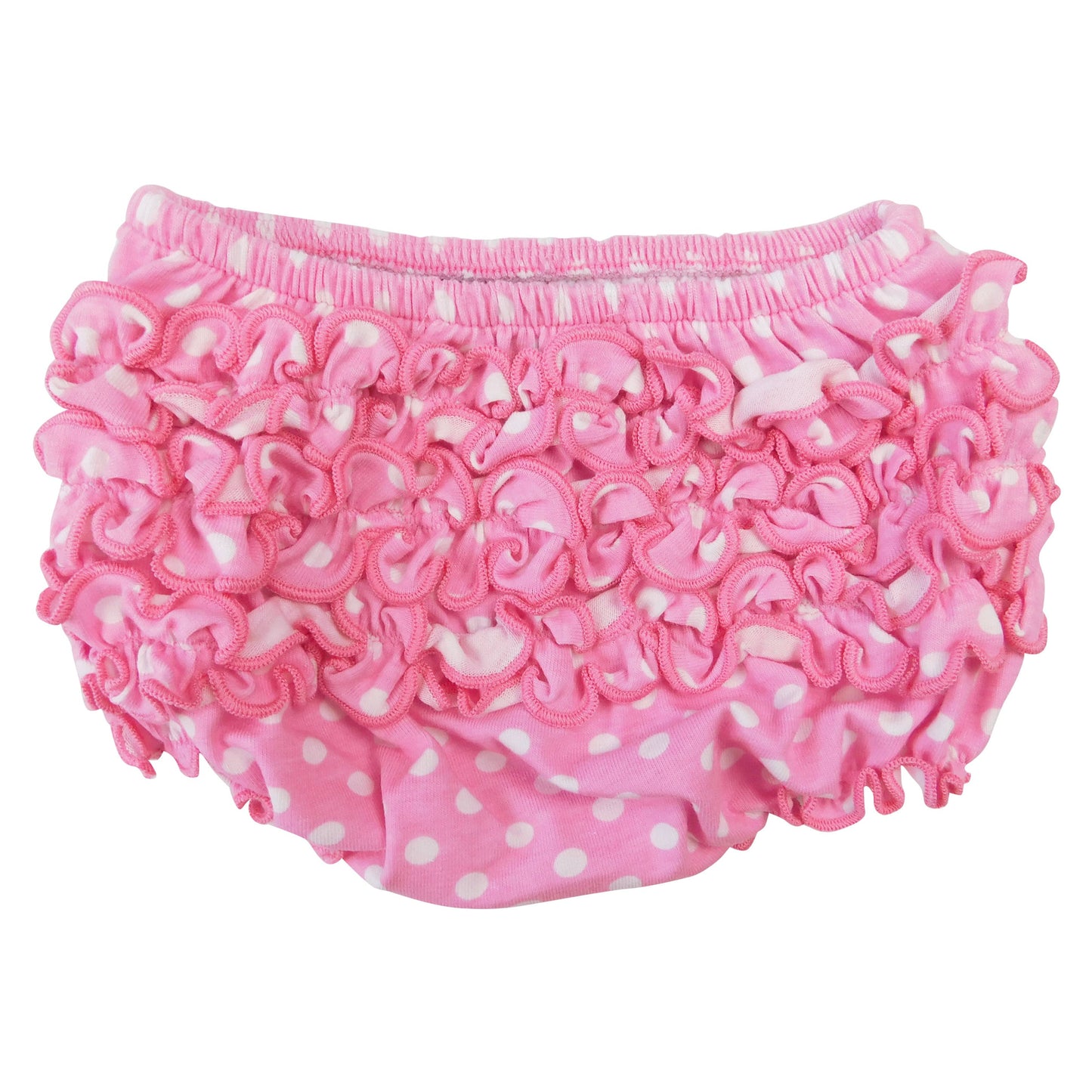 AnnLoren - AnnLoren Baby Girls Pink Polka Dot Ruffled Butt Bloomer PP