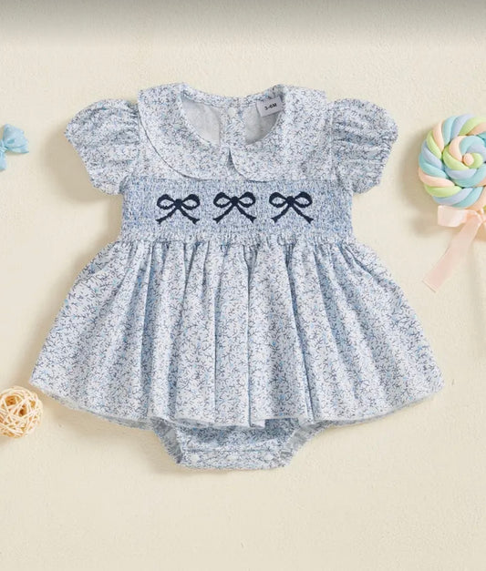 "Primrose" Bow Romper Dress