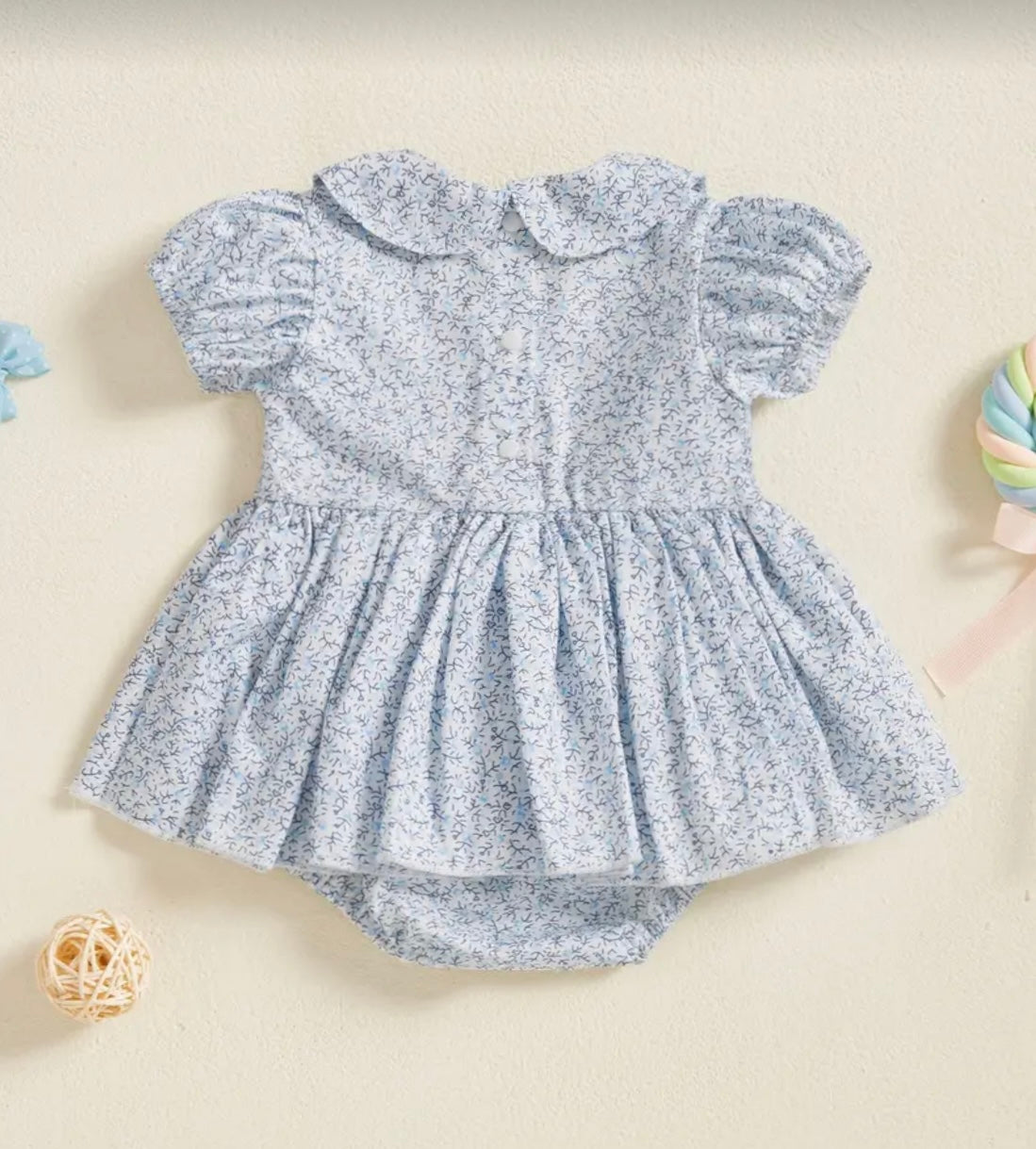 "Primrose" Bow Romper Dress