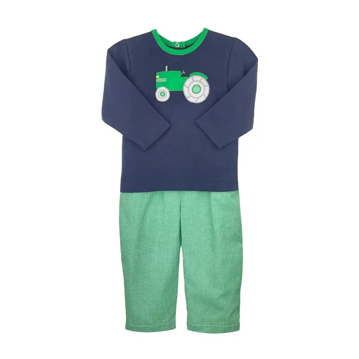 Boys Tractor Applique' Top Pant Set