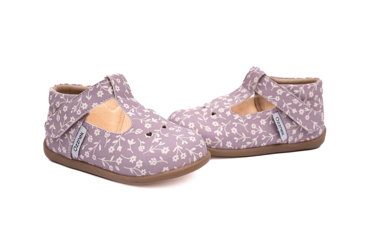 Ava Blossom Kids' Barefoot Mary Janes | Floral T-Strap Toddler Shoes