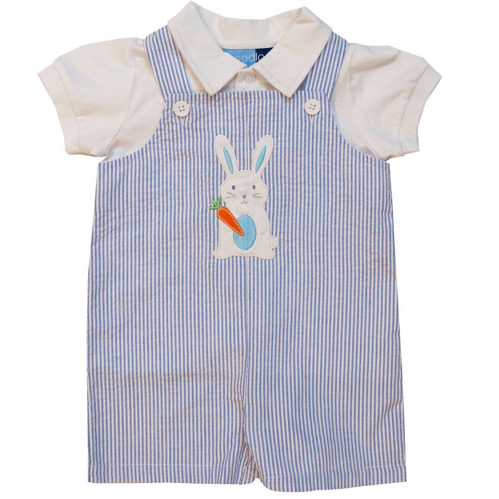 Good Lad Newborn/Infant Boys Applique Shortall Set