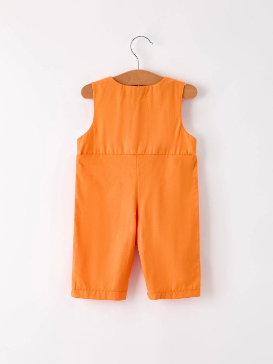 Infant boy Long all Romper Fall Pumpkins Matching Thanksgiving