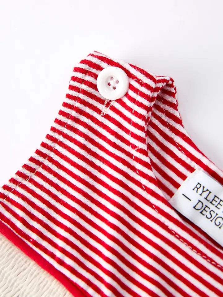 Infant Embroidered Holiday lights Romper Christmas Matching