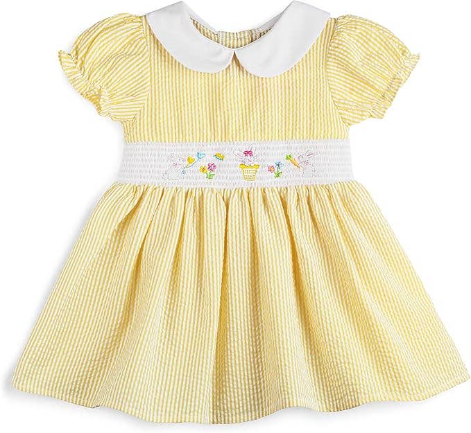 Good Lad Apparel - Good Lad Toddler Girls Yellow Smocked Easter Dress