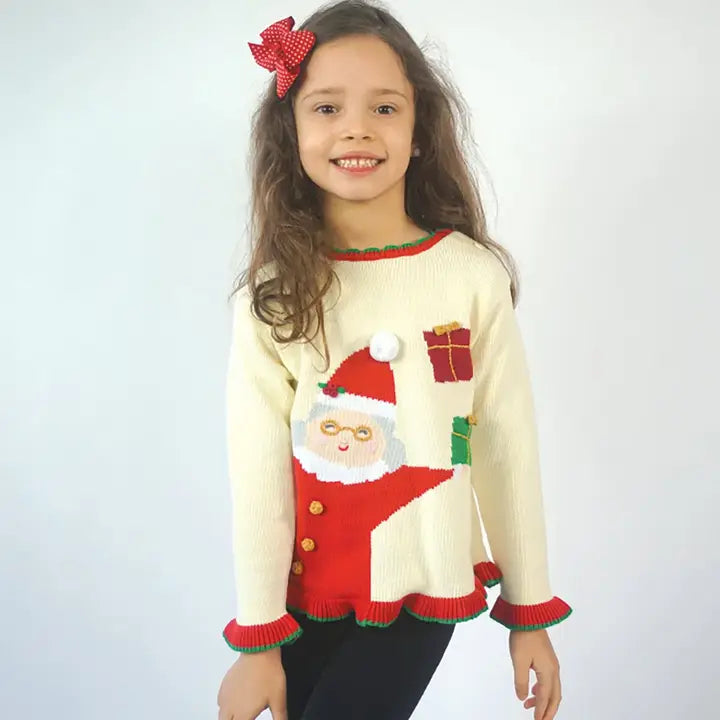 Mrs Claus Sweater Christmas Girls