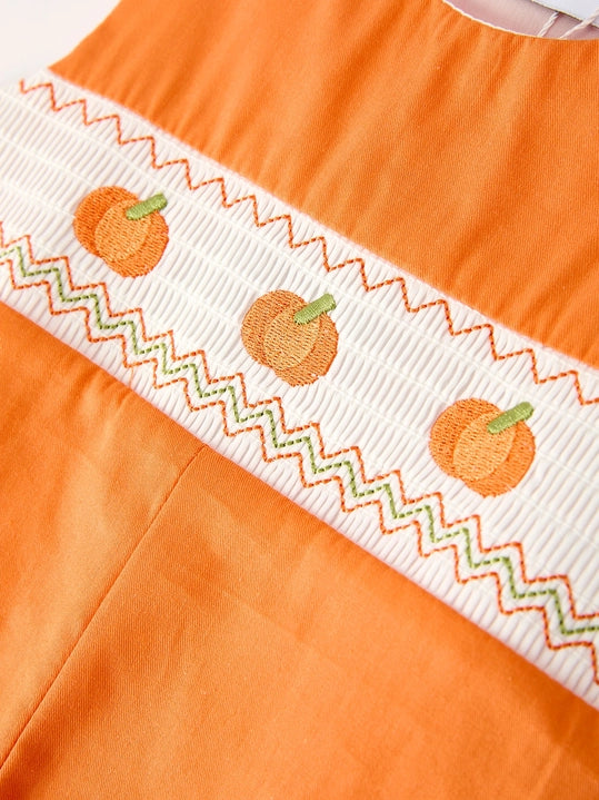 Infant boy Long all Romper Fall Pumpkins Matching Thanksgiving