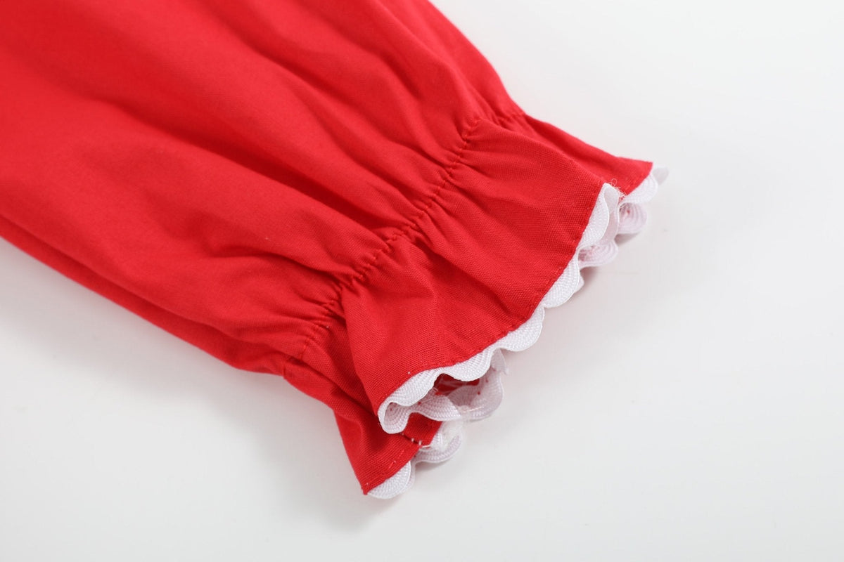 Red Ruffle Christmas Tree Dress