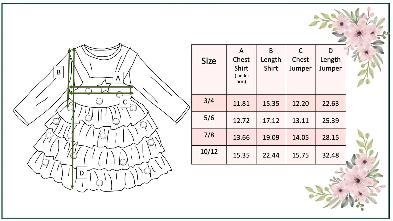 Kids Candy Cane & Velvet Christmas Tree Holiday Dress Set Girls